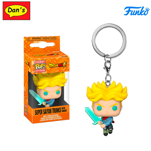 LLAVERO FUNKO POP / DRAGON BALL SUPER / SUPER SAIYAN TRUNKS WITH SWORD